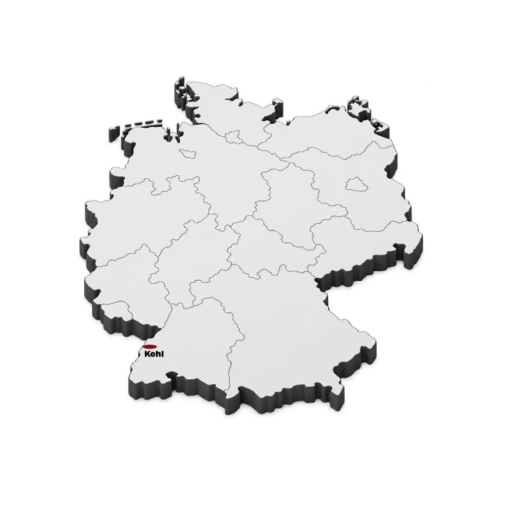 Lokalizacja pracy kierowcy C+E – Kehl (77694) na mapie Niemiec
